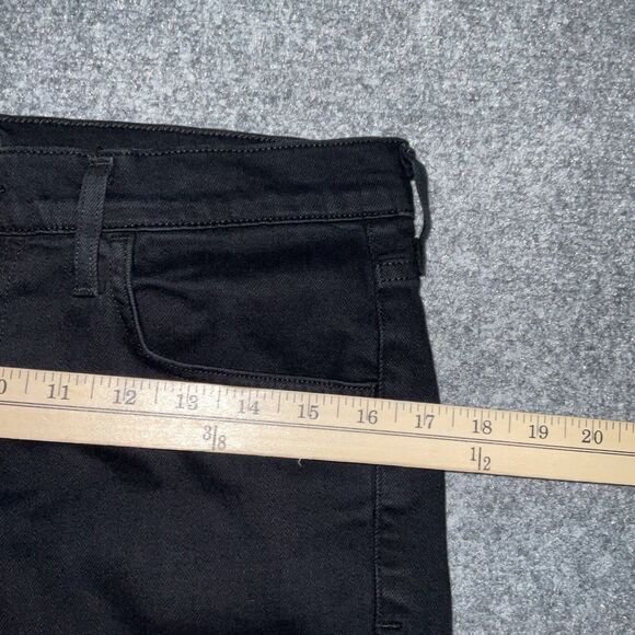 Citizens Of Humanity Jeans Womens Size 30 Black Denim Drew Fray Crop Flare - Picture 6 of 11